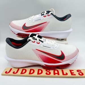 Nike Air Zoom Infinity Tour 2 Golf Cleats White Red FD0218-101 Men’s Sz 11 Wide